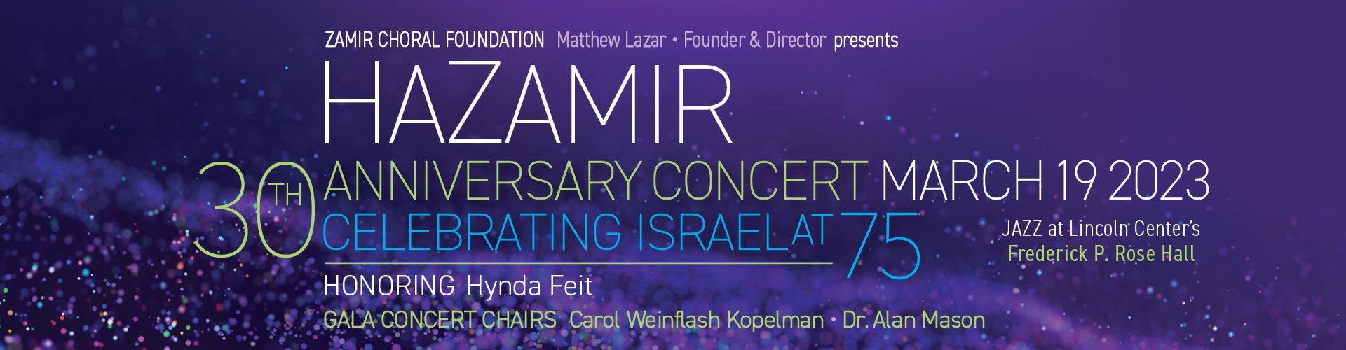 HaZamir Gala's 30th Anniversary Concert